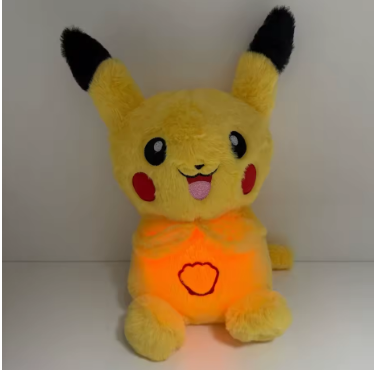 Peluche que respira con luz suave para dormir en calma
